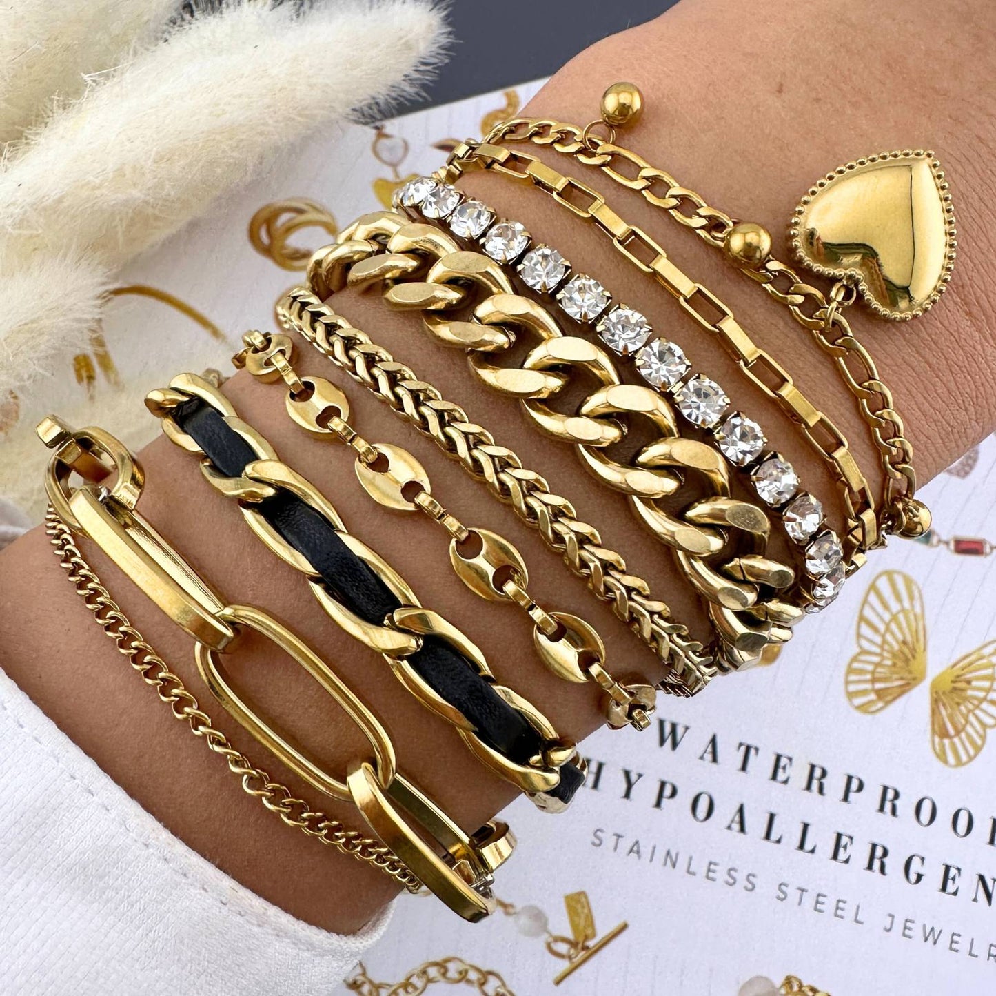 18K gold plated Stainless steel  Tennis bracelet
