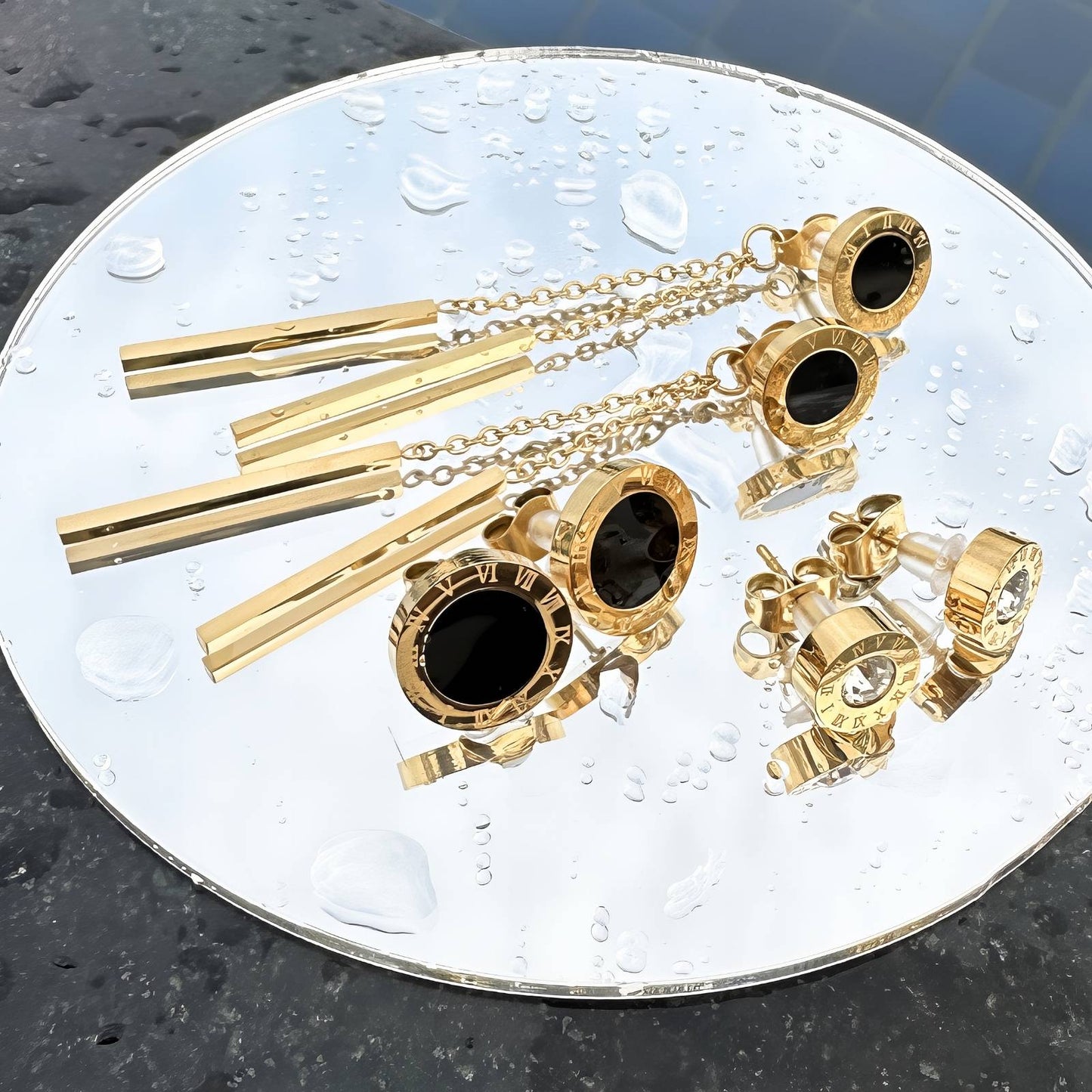 18K gold plated Stainless steel earrings