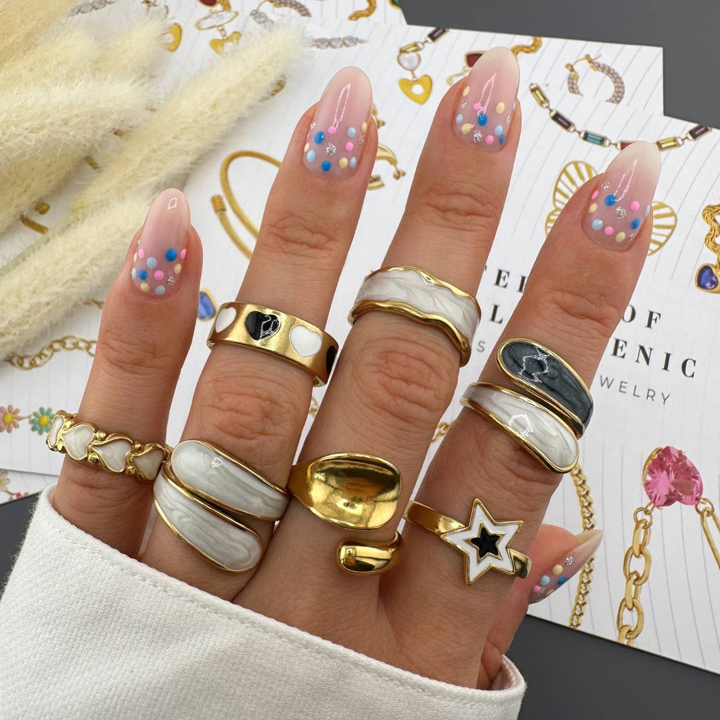 18K gold plated Stainless steel finger ring