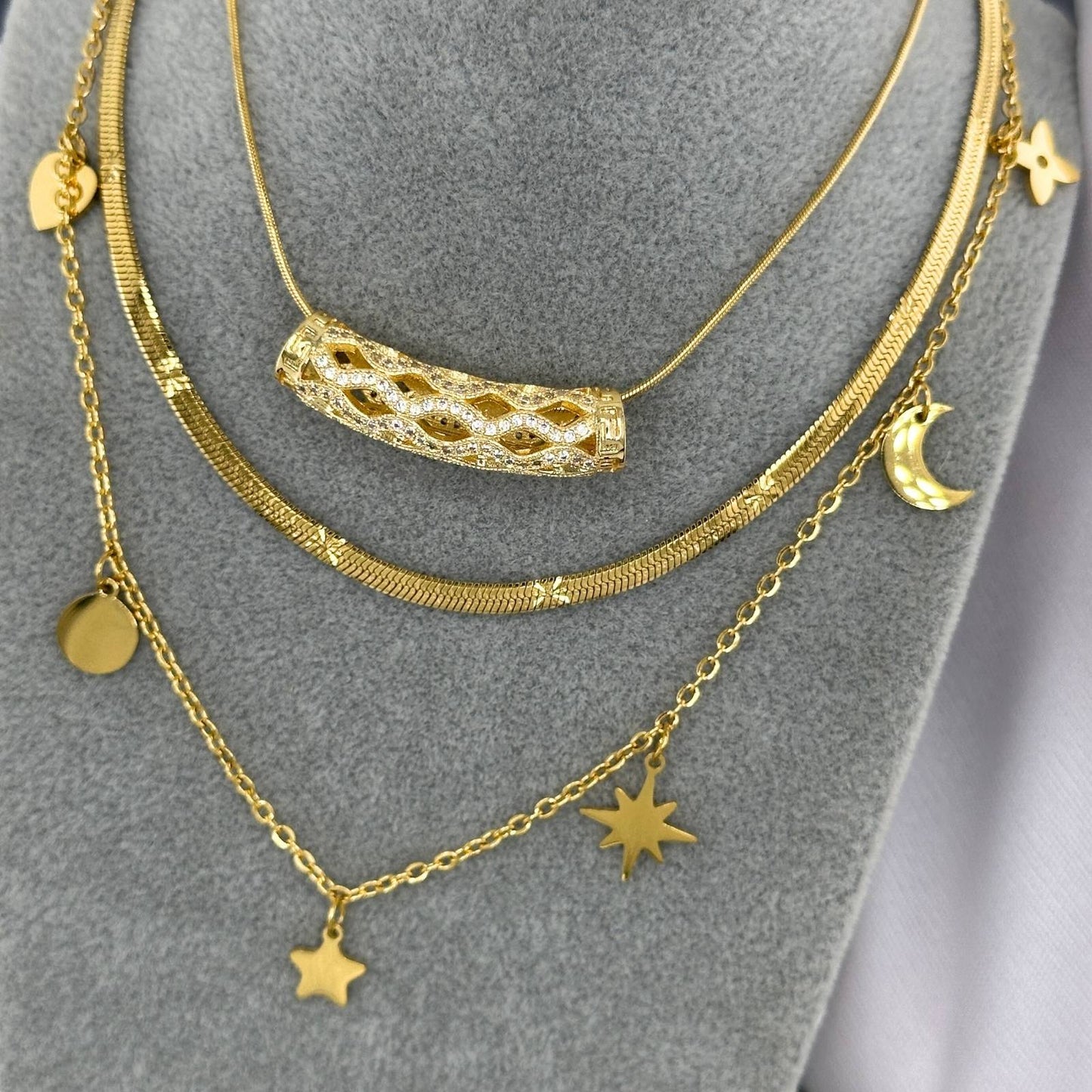18K gold plated Stainless steel  Star necklace